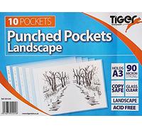Tiger A3 paysage Pochette perforée (lot de 10)