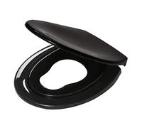 Tiger Abattant WC pour Enfants, Siège Réducteur Intégré Amovible, Antibactérien, Charnières Acier Inoxydable, Soft-Close, Installation Facile, 37,1 x 44,7 x 5 cm, Compatible WC Standard, Noir