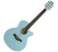 TIGER ACG1-LBL-SM Acoustic Steel String Guitar - Matte Baby Blue - Full Size Small Body Parlour Guitar for Ages 12+ Now Including 6 Months Free Lessons