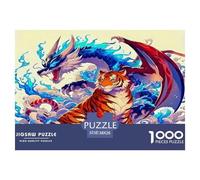 Tiger and Dragon Puzzle 1000 Pièces pour Adultes Et Enfants Animal Jeu Éducatif Jouets Défi 1000 Pieces Décoration De La Maison - Décoration Murale Cadeaux Cadeaux De Voyage 38x26cm/1000pcs