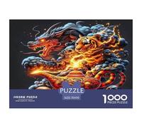Tiger And Dragon Puzzles 1000 Pièces Pour Adultes Et Enfants Animal De L'art De La Décoration Moderne Jeu Cadeau Unique 1000 Pieces Activité Relaxante Cadeau Pour Femme, Homme, Couple Et Amie 70x50cm/