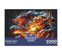 Tiger and Dragon Puzzles 1000 Pièces pour Adultes Et Enfants Animal Jeu Éducatif Jouets Défi 1000 Pieces Activité Relaxante Cadeaux De Voyage 38x26cm/1000pcs