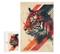 Tiger Art Print Poster-3 Puzzle 1000 Pièces Educa Jouet en Bois Cadeau Unique Décoration Intérieure Jeu Éducatif Challenge Toy Adultes Et Enfants À Partir De 14 Ans 1000 PCS