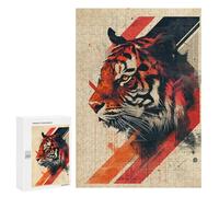 Tiger Art Print Poster-3 Puzzle 1000 Pièces Educa Jouet en Bois Cadeau Unique Décoration Intérieure Jeu Éducatif Challenge Toy Adultes Et Enfants À Partir De 14 Ans 300 PCS