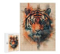 Tiger Art Print Poster-6 Puzzle 1000 Pièces Educa Jouet en Bois Cadeau Unique Décoration Intérieure Jeu Éducatif Challenge Toy Adultes Et Enfants À Partir De 14 Ans 500 PCS