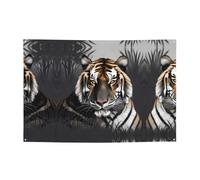 Tiger at Rest Bannière festive pour Noël, fêtes nocturnes, réunions d'amis 119,4 x 180,3 cm