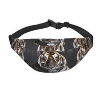 Tiger at rest Grand sac banane tendance pour voyage, décontracté, convient pour le sport, la course à pied, le cyclisme, les voyages, la pêche