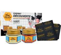 Tiger Balm - Coffret Découverte - Baumes à effet chauffant et effet froid - Pour sportifs ou au quotidien, en massage - 1 baume Rouge 19 g, 1 baume Blanc 19 g, 1 écharpe multifonctions offerte
