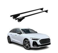 Tiger Barres de toit transversales Compatible avec Audi A5 B10 Avant 2024-2025 Alu Noir 2x