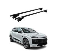 Tiger Barres de toit transversales Compatible avec Audi Q6 e-tron 2024-2025 Aluminium Noir 2 Pcs