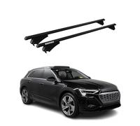 Tiger Barres de Toit transversales Compatible avec Audi Q8 e-tron 2022-2026 Aluminium Noir 2 Pcs