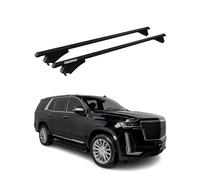 Tiger Barres de Toit transversales Compatible avec Cadillac Escalade V 2021-2026 Aluminium Noir 2 Pcs
