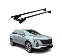 Tiger Barres de toit transversales Compatible avec Cadillac XT5 mk1 2020-2025 FL Aluminium Noir 2 Pcs