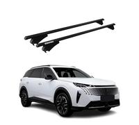 Tiger Barres de toit transversales Compatible avec Peugeot 5008 mk3 2024-2025 Alu Noir 2x