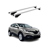 Tiger Barres de toit transversales Compatible avec Renault Kadjar 2015-2022 Aluminium Gris 2Pcs