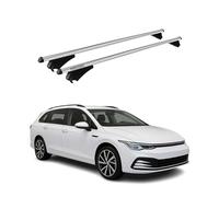 Tiger Barres de Toit transversales Compatible avec VW Golf VIII Break 2019-2026 Aluminium Gris 2Pcs