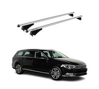 Tiger Barres de Toit transversales Compatible avec VW Passat B8 Break 2014-2023 Gris Aluminium 2Pcs