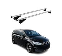 Tiger Barres de Toit transversales Compatible avec VW Touran mk2 2015-2026 Aluminium Gris 2Pcs