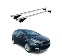 Tiger Barres de toit transversales pour Kia Carens 2013-2019 Aluminium Gris 2x