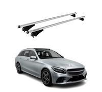 Tiger Barres de Toit transversales pour Mercedes Classe S205 Break 2015-21 Gris