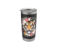 Tiger Big Cat Lover Gobelet isotherme en acier inoxydable double paroi