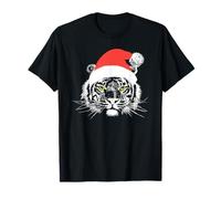 Tiger Bonnet de Père Noël Tigre Amoureux des Animaux T-Shirt