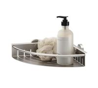 Tiger Boston, Panier de douche angulaire large, Acier inoxydable brossé, 24,7x6x24,7 cm