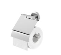 Tiger Boston, Porte-rouleau papier toilette avec rabat, Acier inoxydable poli, 137 x 140 x 63 mm, Silverl