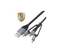 Tiger cable 3en1 usb/micro-usb/type c/lightning 1. 2m gris