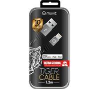 TIGER CABLE ULTRA RESISTANT LIGHTNING MFI 1,2M 2,4A GRIS