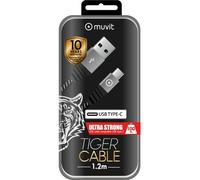 TIGER CABLE ULTRA RESISTANT TYPE C 1,2M 3A GRIS
