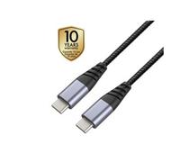 Muvit Câble Tiger Power Ultra résistant USB-C vers USB-C 1,2 m Gris