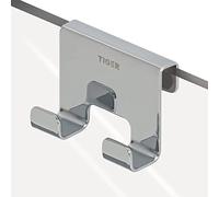 Tiger Caddy Crochet de Douche, Pour Cabine de Douche, Porte Serviette Sans Perçage, 6-8 mm d'Épaisseur, Chrome