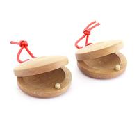 TIGER CAS14-NT Castagnettes en bois - Claqueurs de doigts - Deux paires (4 coquilles)