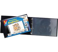 Tiger Classeur à anneaux en D et 5 pochettes Noir Format A3 paysage