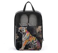 Tiger Collage Journal Graffiti Sac à chaussures pour Voyage Usage quotidien Anti-poussière Sac de rangement Sac à chaussures de golf