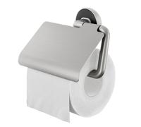 Tiger Cooper Porte-rouleau papier toilette avec rabat Acier inoxydable brossé / Noir 800224
