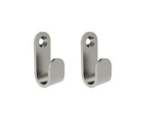 Crochet à vis - Chromé - Acier inoxydable - Livré par 2