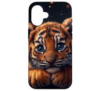 Tiger Cub Case Baby BigCat Cute Blue Eyes Wildlife Adorable Coque pour iPhone 16