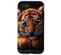 Tiger Cub Case Baby BigCat Cute Blue Eyes Wildlife Adorable Coque pour iPhone SE (2020) / 7/8