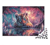 Tiger Cub par Crystal Stream Jeux De Puzzles pour Adultes, 1000 Pièces Faune Sauvage, Jeux Éducatifs Et Décorations Domiciliaires 52x38cm/1000pcs