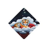 Tiger Cubs In The Clouds Lot de 4 désodorisants carrés à suspendre pour chambre à coucher et salle de bain