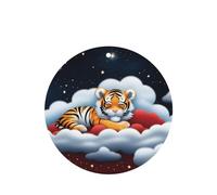 Tiger Cubs In The Clouds Lot de 4 désodorisants de voiture ronds à suspendre pour chambre à coucher, salle de bain