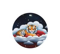 Tiger Cubs In The Clouds Lot de 6 désodorisants de voiture ronds à suspendre pour chambre à coucher, salle de bain