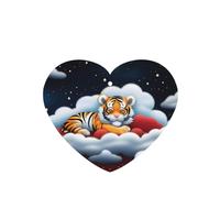 Tiger Cubs In The Clouds Lot de 6 désodorisants pour voiture en forme de cœur à suspendre pour chambre à coucher, salle de bain