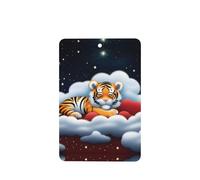 Tiger Cubs In The Clouds Lot de 6 désodorisants rectangulaires à suspendre pour chambre à coucher, salle de bain
