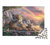 Tiger Family Puzzle 1000 Pièces en Carton Épais Et Robuste, Puzzles De Casse-tête Rainbow tigredéfi De Jeu Éducatif pour Un Moment De Complicité, Cadeau d'anniversaire Parfait