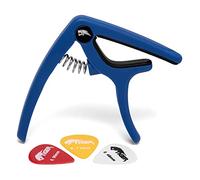 TIGER GACAPO9-BL Capo à pince à dégagement rapide pour guitares acoustiques, électriques et basses - Bleu