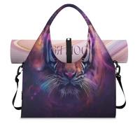 Tiger Galaxy Nebula Sac de sport pour homme et femme avec compartiment à chaussures pour yoga, gym, voyage, couleur, L, Organiseur de sac