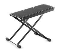 TIGER GST35-BK Tabouret pour guitare, repose-pieds pliable et réglable en hauteur pour guitare classique, acoustique et électrique - Noir